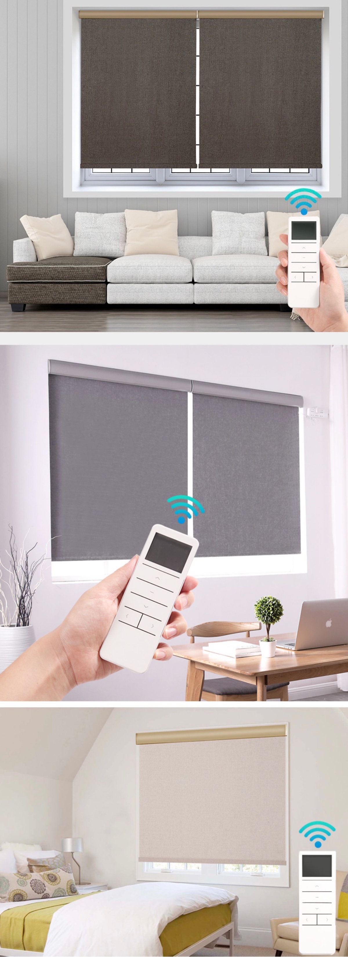 Motorized Roller Blinds for Large Window from China manufacturer