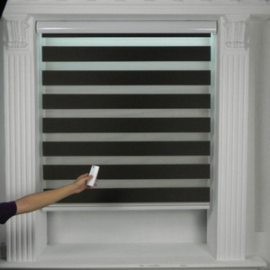 Battery motor double layer zebra blinds window cover 